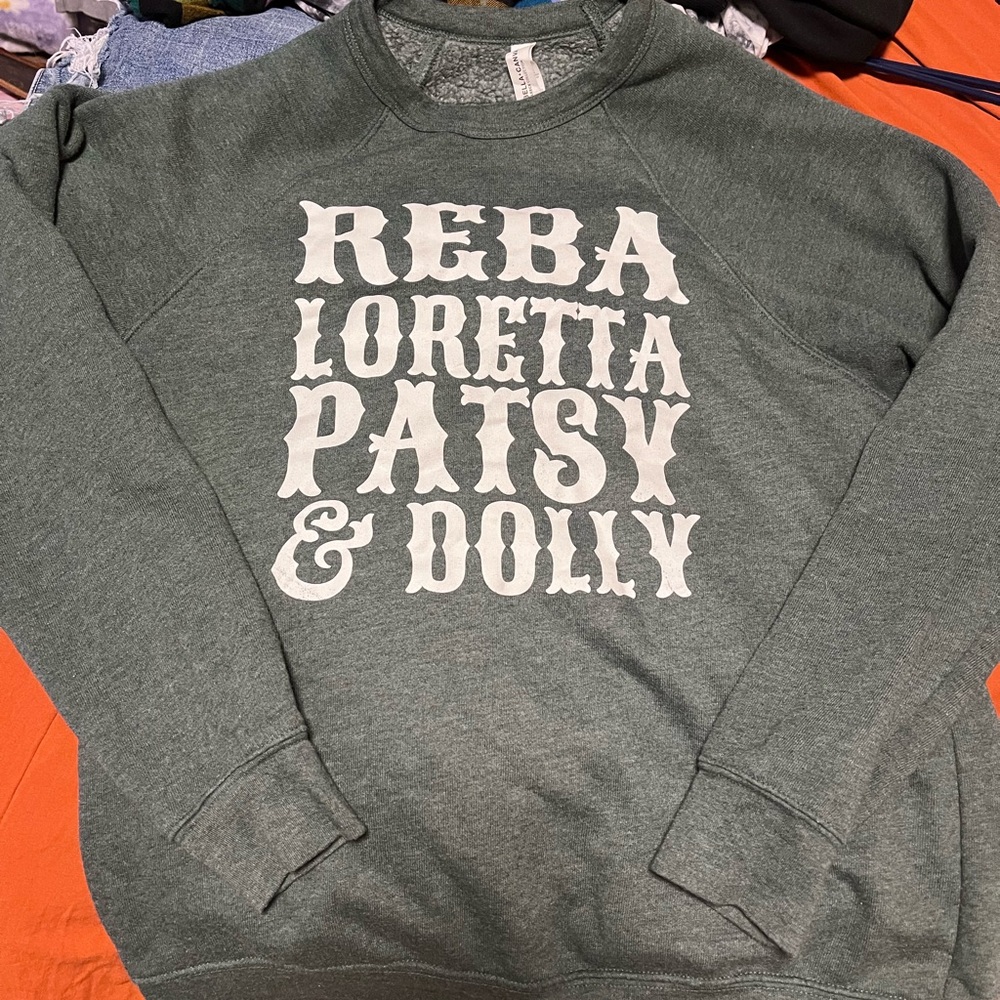 Bella Canvas Women's Green Graphic Sweater